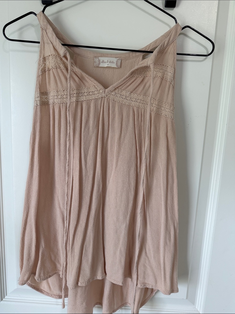 Altar'd State Blush Lace-Trim Tank Top